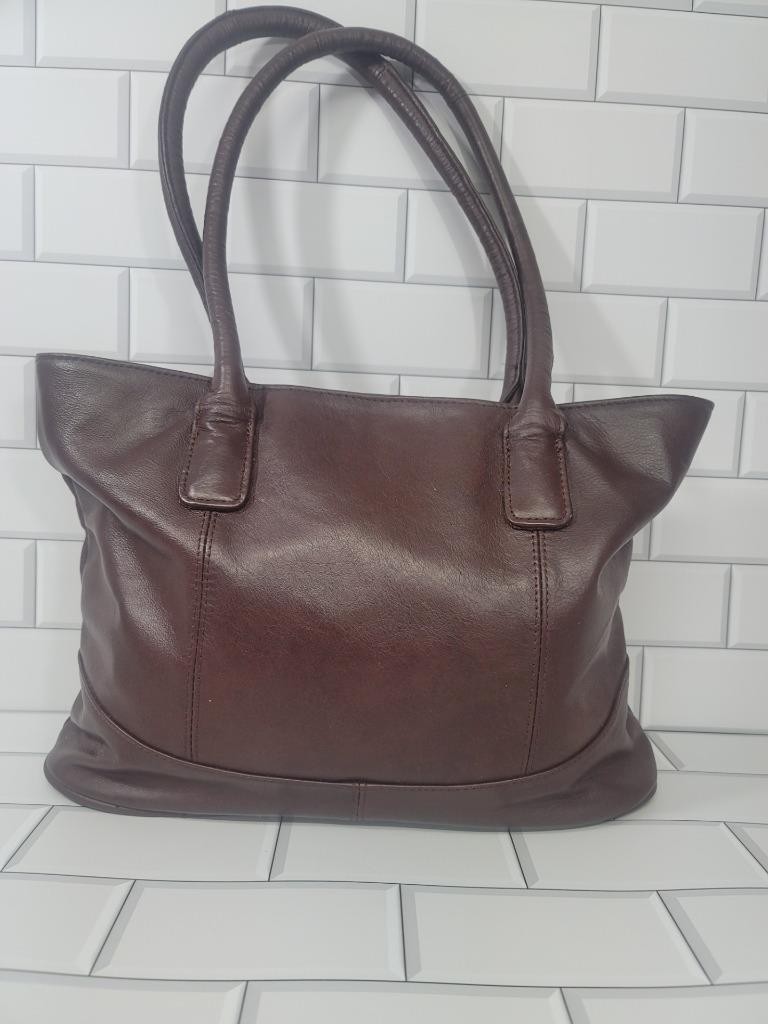 AMERI LEATHER Dark BROWN Leather Shoulder Satchel… - image 2