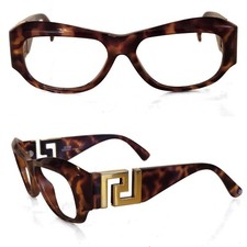Gianni Versace Frames Mod. T75 Col 869 Tortoise  Gold Greek Key VTG Sunglasses