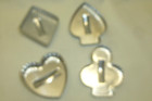 11 Aluminum Cookie Cutters Fluted Rooster Rabbit Heart Club Spade Gingerbread — photo 3