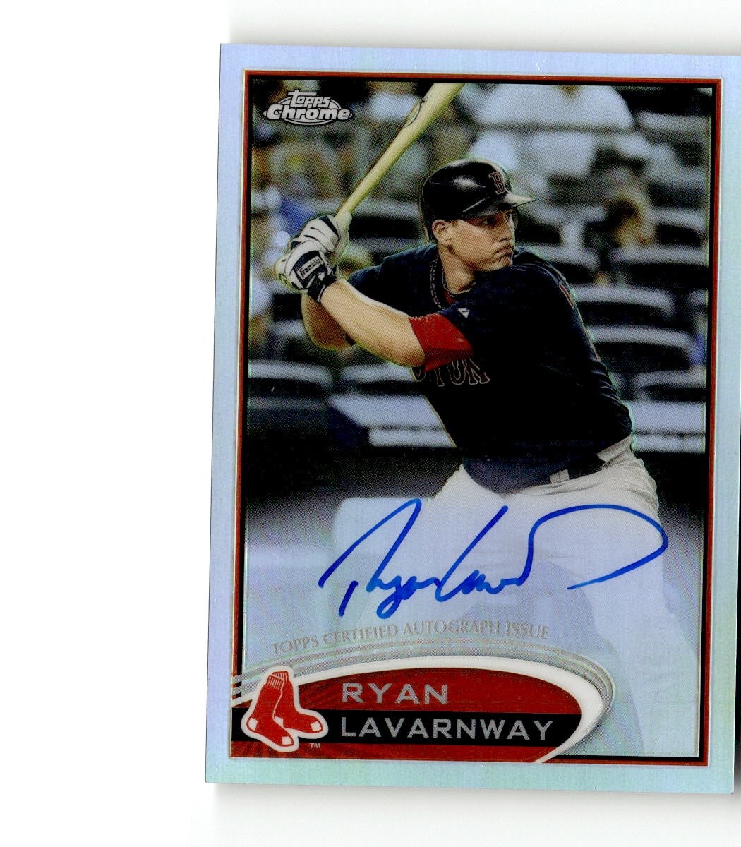 RYAN LAVARNWAY 2012 TOPPS CHROME ROOKIE AUTO REFRACTOR /499 RED SOX HY0