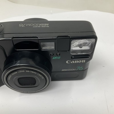 Canon 35mm Film Camera Compact Sure Shot Megazoom 76 Black 38-76mm