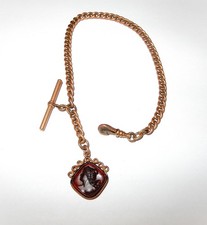 Antique POCKETWATCH WATCH CHAIN FOB Gold Filled The D.F.B. Co.