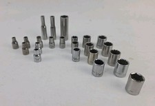 23pc Craftsman Usa 14 Drive Sae Socket Lot 532-12 Shallow Deep
