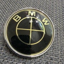 New Emblem Hood Badge Only Blackgold For Bmw