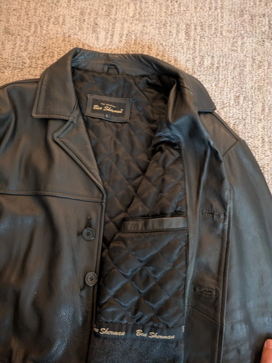 Ben Sherman Leather Outer Shell Black Coats, Jackets & Vests for