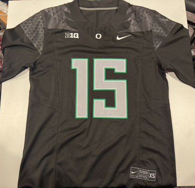 #ad Oregon Ducks Tez Johnson Football Jersey Black Stitched $39.99