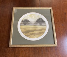 Mark Spain "After Harvest" Signed Limited Edition Etching 15/75 Framed Art