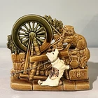 Vintage 1950s McCoy Scottie Dog & Spinning  Wheel  Planter Made in the USA