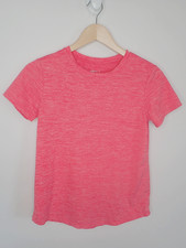 Jockey Women's Heathered Coral Short Sleeve Moisture Wicking T-Shirt - Small S
