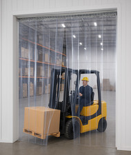 3m (w) x 3m (d) - PVC Strip Curtain / Door Strip Kit - 300mm x 3mm Strips