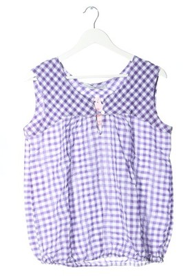 ZARA BASIC ärmellose Bluse Damen Bluse Gr. DE 38 lila-weiß Casual-Look