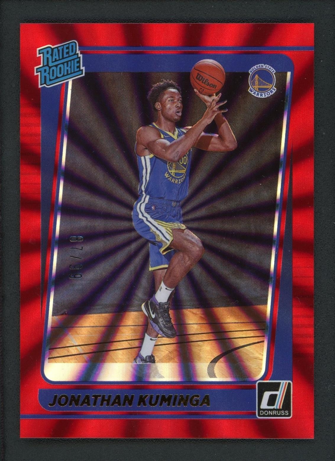 2021-22 JONATHAN KUMINGA 87/99 PANINI DONRUSS LASER RED RATED ROOKIE RC #240