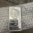 10 oz. Silver Silvertowne Buffalo Bar .999 Fine Silver still in plastic