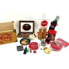 Vintage Coca-Cola Collectibles Lot Wood Crate Tin Salt Pepper Shakers Polar Bear