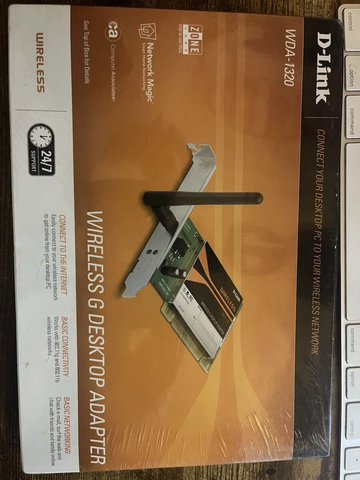 D Link WDA 1320 Wireless G Desktop Adapter Network WiFi Computer **SEALED** NEW* - Image 2 of 4