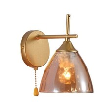 Pull Down Switch Modern Cone Glass Wall Light with E27 Fittings