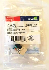 Leviton 5G108-RI5 Cat5e Snap in Connector Keystone Fit - Ivory