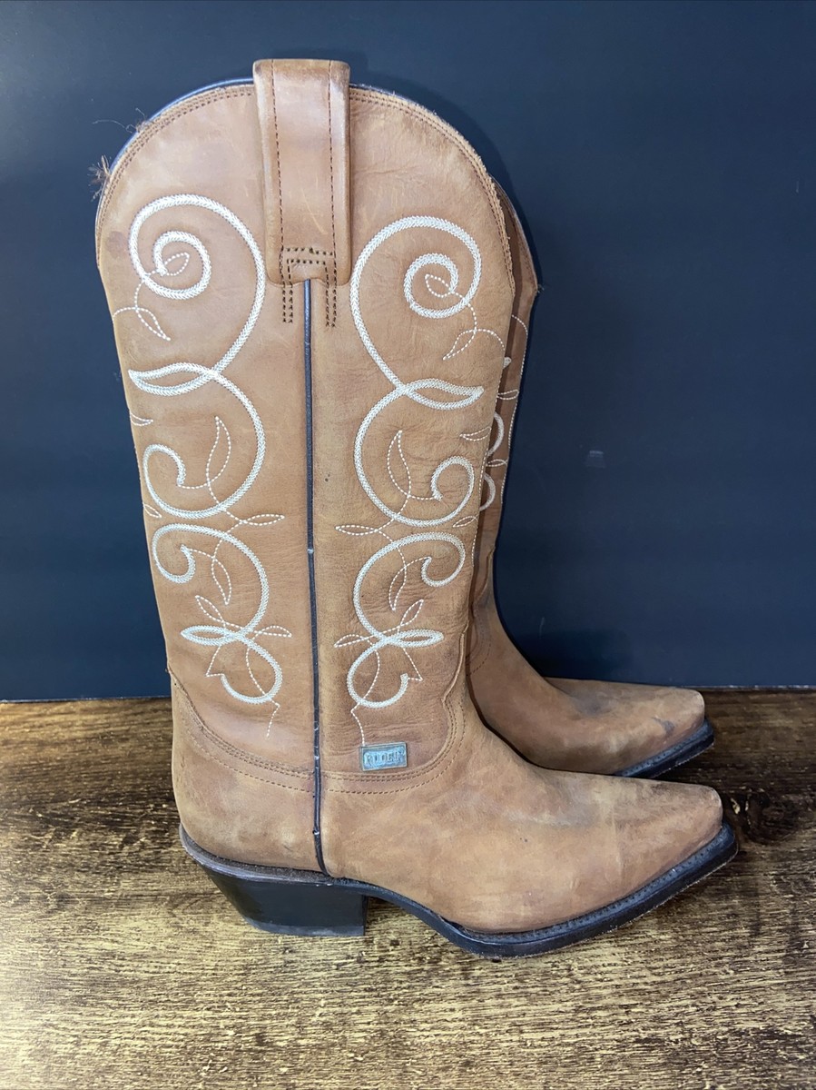 Rudel Leather Western Boots Pointed Toe With Embroidery Women's - Main Image