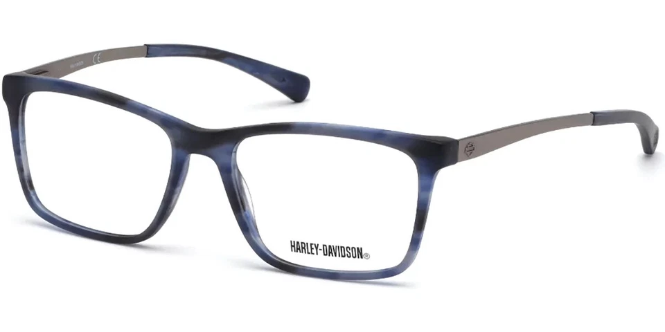 Marco de gafas ópticas de plástico mate azul Harley Davidson HD0779 064 54-17-145 Foto 2 de 2