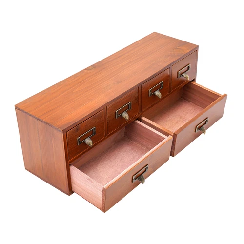 6 Drawers Desktop Dresser Wooden Storage Dressers Chests of Drawers for Bedroom - Picture 9 of 21