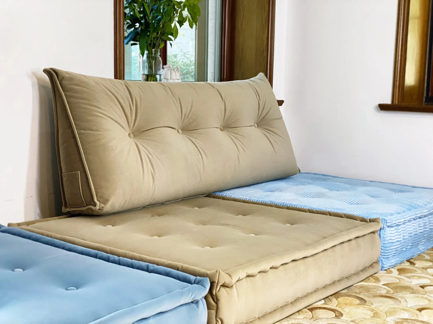 Bohemian Boho Moroccan Mah Jong Sofa Custom Modular Sectional Couch - Back Rest
Opens in a new windo