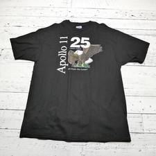 VINTAGE Apollo 11 Shirt Size XL 25 Year Anniversary 1969 - 1994 USA Made NASA