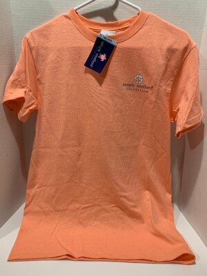 Simply Southern Women's Small Peach ''Play Like A Boss'' Graphic Tee New w/ Tags