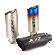 Silenciador de puntas de escape universales para motocicleta 60,5 mm tubo trasero deslizable deflector de 250 mm