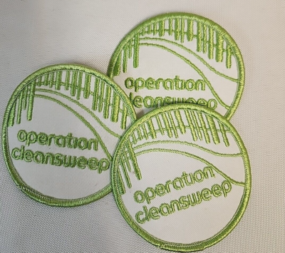 Operation Cleansweep Vintage Patch SET OF 3 GREEN WHITE | eBay