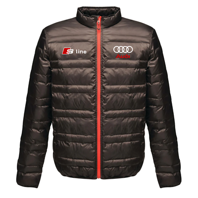 Audi SLINE Mens Car Racing Motor Sport Insulated Puffa Puffer