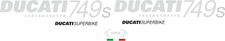 Ducati 749S Replica DECALS Stickers Ducati 749 Headband Silver/Black