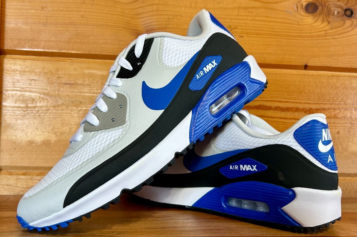 Mens Nike Air Max 90 G TB Golf Shoes Size 9.5/10.5/11.5/12 WHITE/ROYAL BLUE — product photo 4 of 5