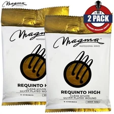 2-PACK Magma REH100 Clear Nylon High Tension Requinto Guitar Strings 22-36