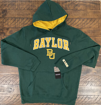 Baylor MEDIUM Men's Hoodie Hooded Embroidered Sweatshirt Sic ‘Em Bears NCAA  New!