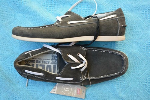 New Rivers GREY Suede Leather Boat 