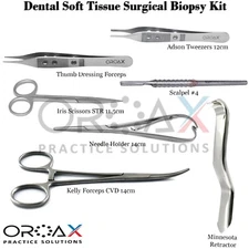 Complete Dental Biopsy Kit – Scalpel, Forceps, Dressing Tweezer & More OROAX