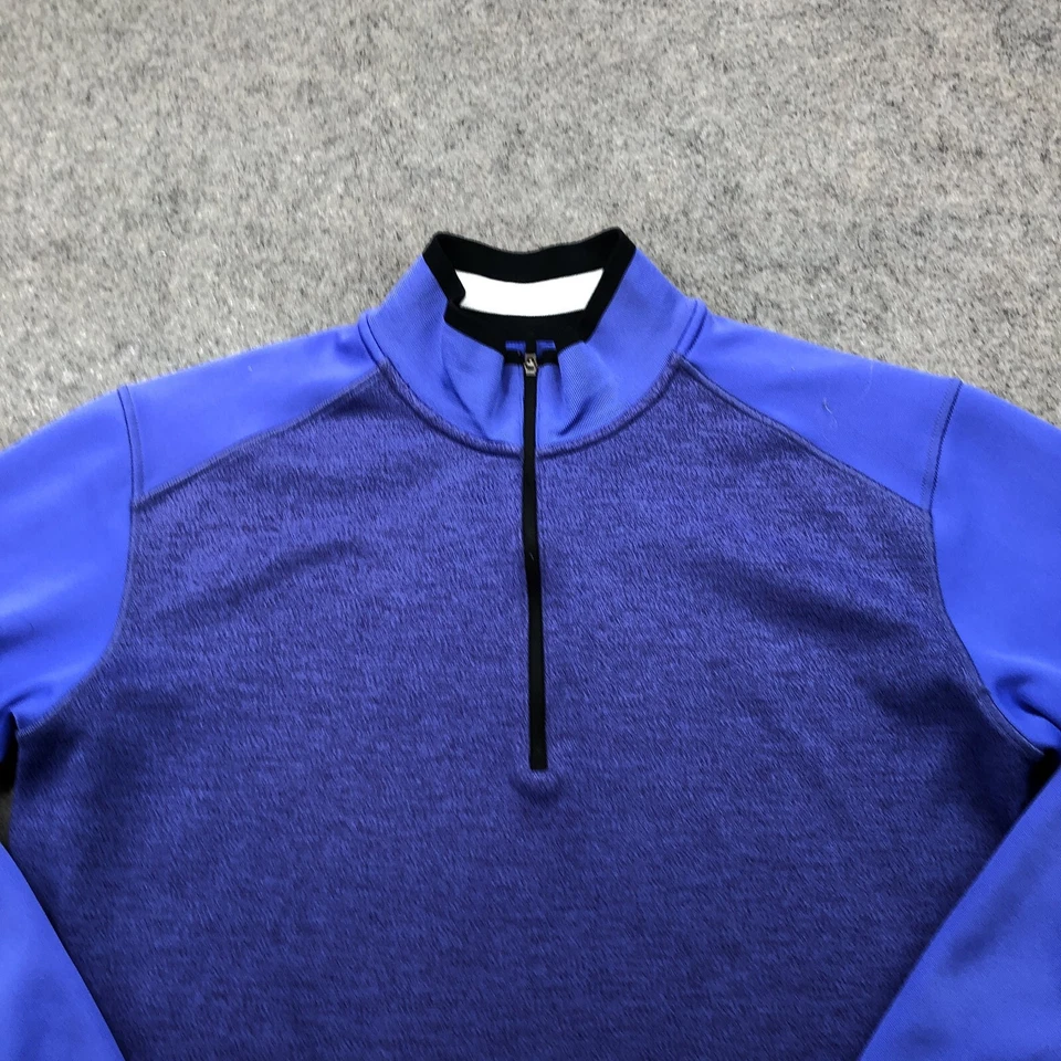 Pullover Nike Para Hombre Medio Púrpura Azul Gimnasio 1/4 Cremallera Dri Fit Tour Rendimiento Foto 4 de 4