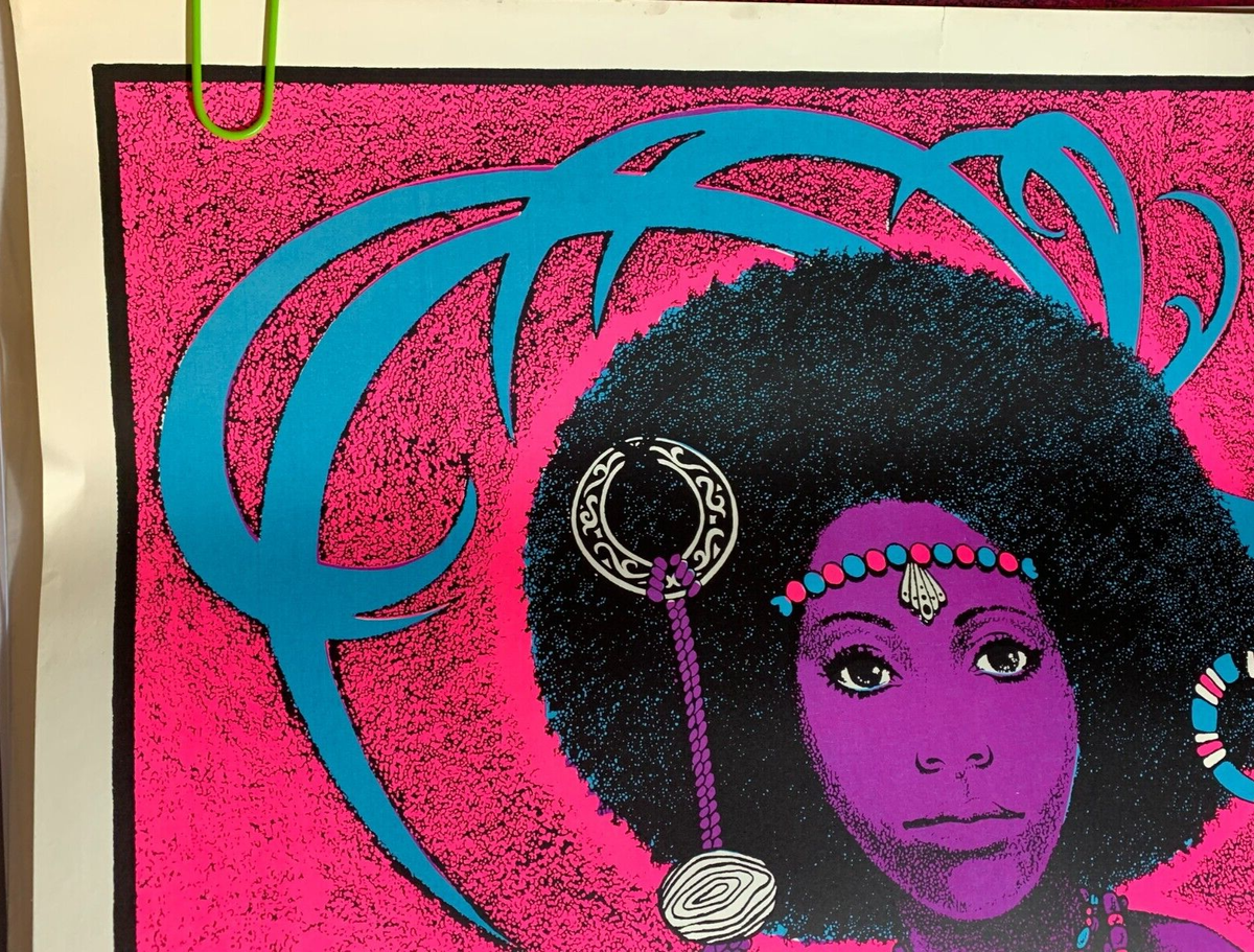 BLACK VENUS SEXY VIXEN VINTAGE 1972 BLACKLIGHT POSTER By AA SALES