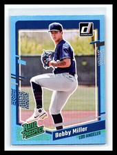 🔥 BOBBY MILLER 2023 DONRUSS LIGHT BLUE HOLO RATED PROSPECT RC # 41