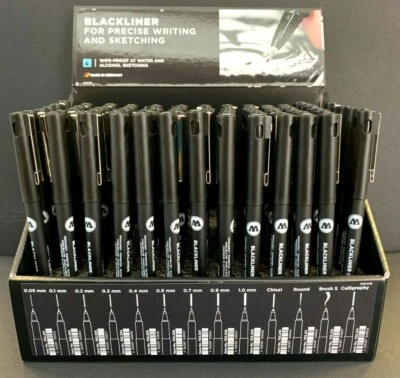 Molotow Blackliner Pigmentliner Multiliner Fineliner Permanent schwarz black NEU