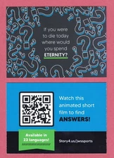 Business card size Gospel Tract "If you were to die today? Christian animated