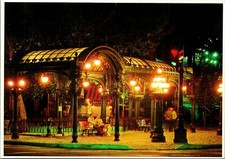 Seattle WA Night View Pioneer Square Pergola Postcard Unused (33004)