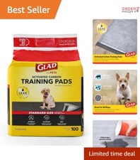100 Count Charcoal Pet Pee Pads - 23" x 23" for Rapid Absorption  Easy Clean-Up