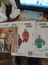 3 Kwik Sew Sewing Patterns See Pics. Jackets And Tops