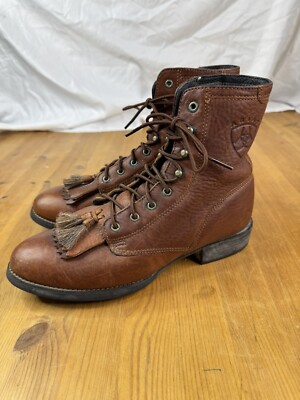Ariat Distressed Packer Cowgirl Western Leather Boots Rodeo 6.5 B 11071 Riding