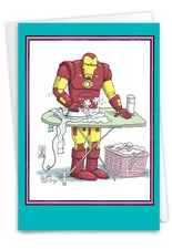 1 Funny Mother's Day Greeting Card with Envelope (1 Card) Mom Iron Man