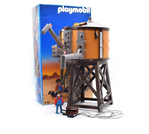 Vintage Playmobil 3766 Watertower 1987 West Germany w/ Box