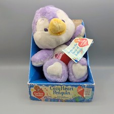 Vintage 1985 Care Bear Cousins Cozy Heart Penguin Plush - New in Box w/ Tag