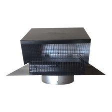 BUILDER'S BEST 012635 Black Metal Roof Vent Cap 4-In. Collar 