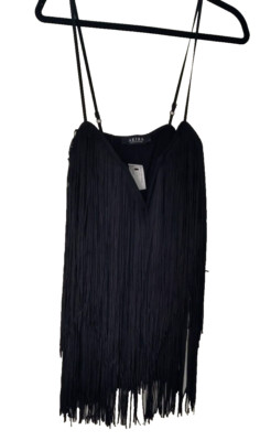 AKIRA Women's ''Feel It Still Fringe Bodysuit Size L